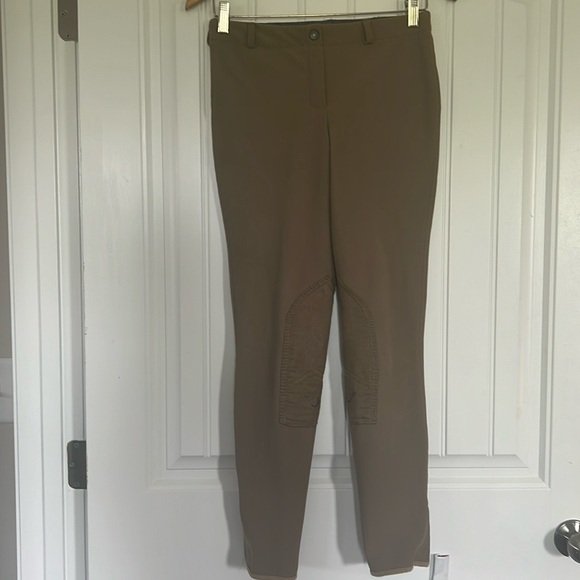 Gutos Women's Equestrian Riding Breeches Ribbed Brown Inner Patches Size S - Picture 1 of 5